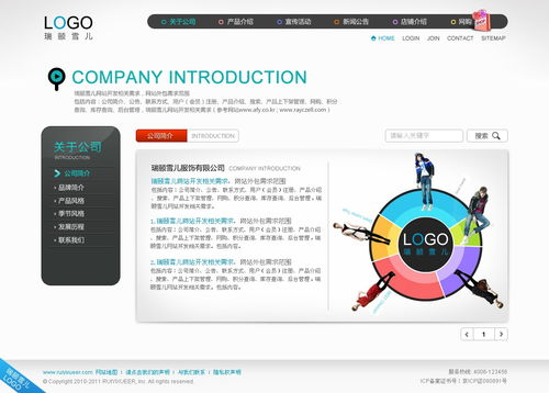 瑞颐雪儿网站及集团前台与登录系统设计制作方案